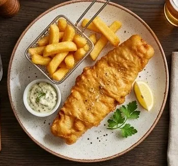 Fish and chips at Edwing in London, Ontario